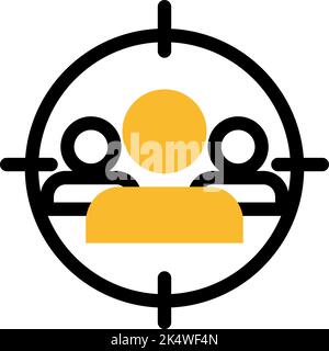 SEO people targeting, illustration, vector on a white background. Stock Vector