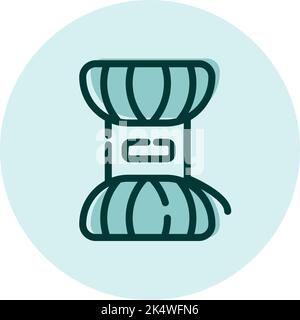 Textile yarn, illustration, vector on a white background. Stock Vector