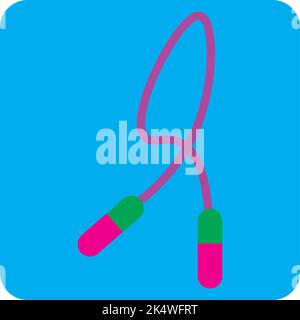 Toy jumping rope, illustration, vector on a white background. Stock Vector