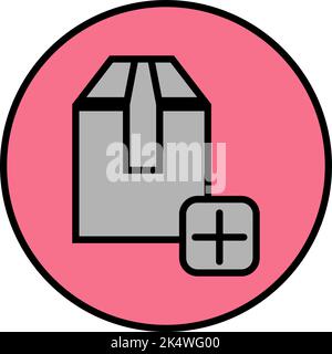 Shopping order parcel, illustration, vector on a white background. Stock Vector