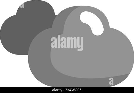 Grey clouds, illustration, vector on a white background. Stock Vector