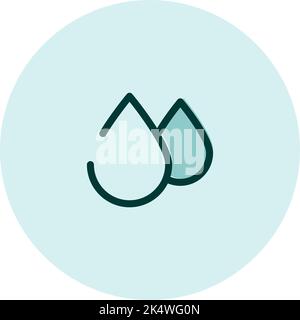 Wet forecast, illustration, vector on a white background. Stock Vector