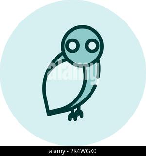 Wild owl, illustration, vector on a white background. Stock Vector