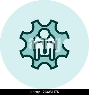 Personal development, illustration, vector on a white background. Stock Vector