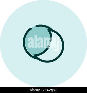 Eclips forecast, illustration, vector on a white background. Stock Vector