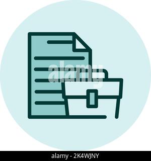 Business important douments, illustration, vector on a white background. Stock Vector