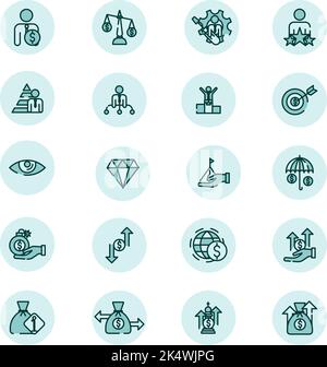 Business structure, illustration, vector on a white background. Stock Vector