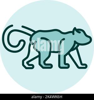 Wild otter, illustration, vector on a white background. Stock Vector