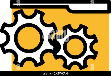 SEO setting, illustration, vector on a white background. Stock Vector