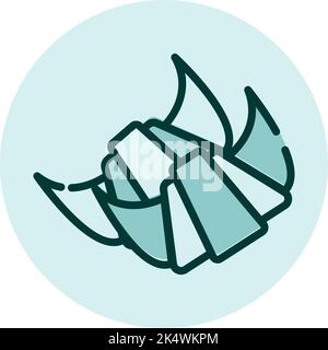 Two croissants, illustration, vector on a white background. Stock Vector