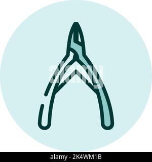 Beauty nipper, illustration, vector on a white background. Stock Vector