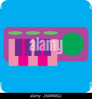Toy piano, illustration, vector on a white background. Stock Vector