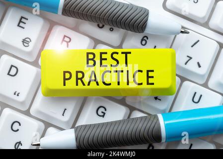 Text caption presenting Best Practice. Business concept Selective Focus Proven Ideas for Success and Effective Stock Photo