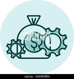 Financial optimization, illustration, vector on a white background. Stock Vector