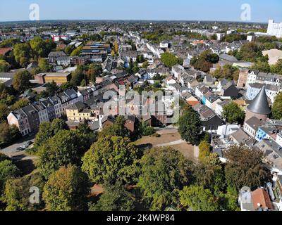 Moenchengladbach city in Germany. Aerial view of Gladbach part of town. Stock Photo