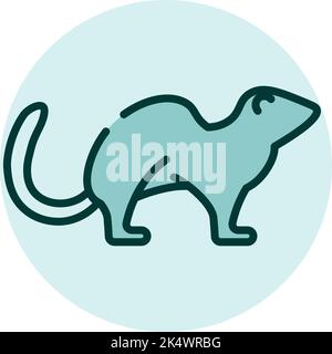 Mammal otter, illustration, vector on a white background. Stock Vector