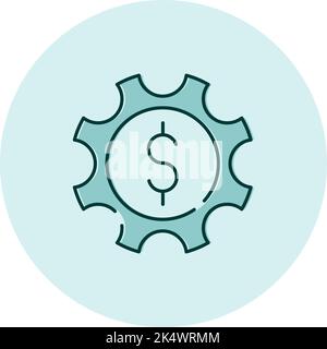 Financial optimization, illustration, vector on a white background. Stock Vector