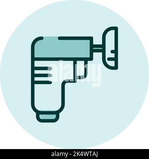 Car polishing machine, illustration, vector on a white background. Stock Vector