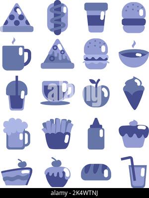 delicious fast food icons Stock Vector Image & Art - Alamy