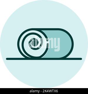 Roll cake, illustration, vector on a white background. Stock Vector