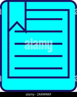 Ebook education, illustration, vector on a white background. Stock Vector