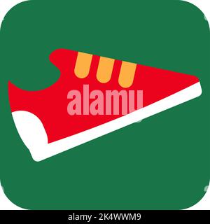 Football sneakers, illustration, vector on a white background. Stock Vector