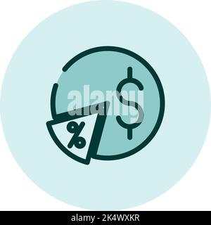 Business divident, illustration, vector on a white background. Stock Vector