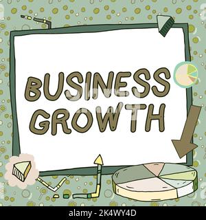 Text sign showing Business Growth. Internet Concept a longterm stage where enterprise qualifies for expansion Stock Photo