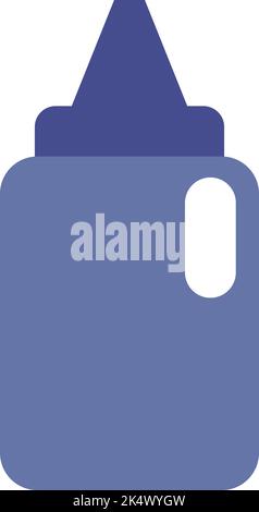 Blue ketchup, illustration, vector on a white background. Stock Vector