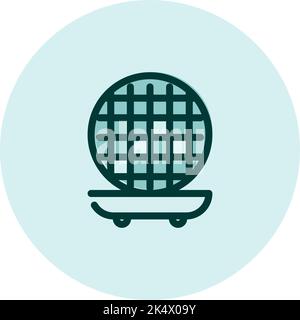 Household electronics waffle maker, illustration, vector on a white background. Stock Vector