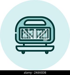 Household electronics sandwich maker, illustration, vector on a white background. Stock Vector