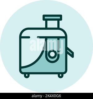 Household electronics juice maker, illustration, vector on a white background. Stock Vector