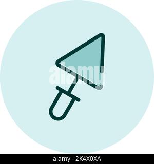 Trowel tool, illustration, vector on a white background. Stock Vector