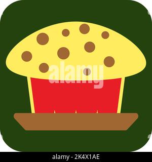 Easter cake, illustration, vector on a white background. Stock Vector