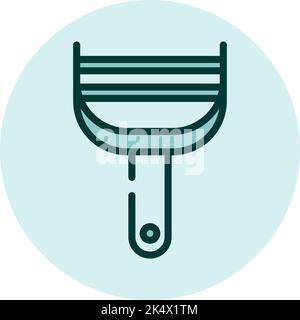 Kitchen peeler, illustration, vector on a white background. Stock Vector
