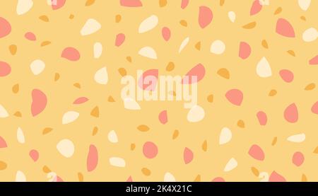 Terrazo background abstract yellow and pink vector Stock Vector
