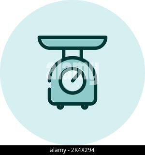 Household electronics scale, illustration, vector on a white background. Stock Vector