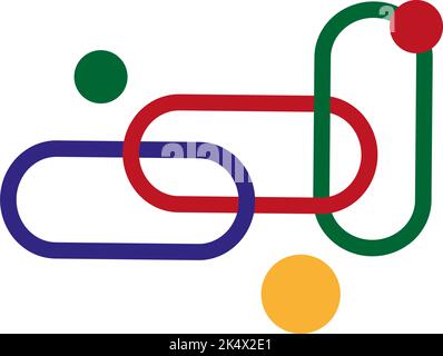 Horizontal and vertical figures logo, illustration, vector on a white background. Stock Vector