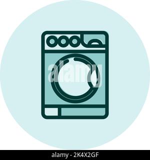 Household electronics washing machine, illustration, vector on a white background. Stock Vector