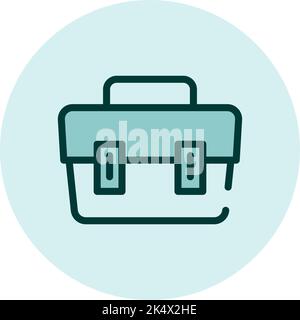 Office bag, illustration, vector on a white background. Stock Vector