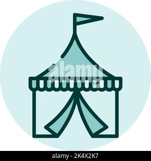 Circus tent, illustration, vector on a white background. Stock Vector