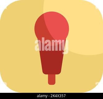 Singing hobbie, illustration, vector on a white background. Stock Vector