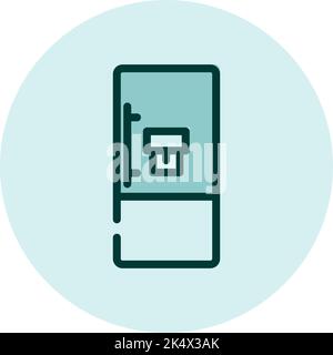 Household electronics refrigerator, illustration, vector on a white background. Stock Vector