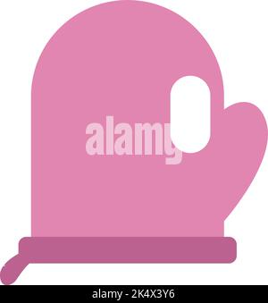 Kitchen oven glove, illustration, vector on a white background. Stock Vector