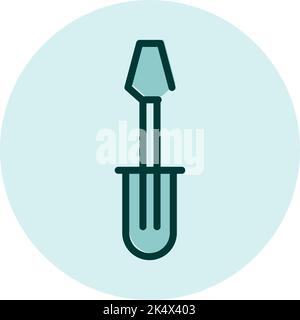 Screwdriver tool, illustration, vector on a white background. Stock Vector