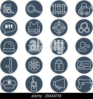 Police station, illustration, vector on a white background. Stock Vector