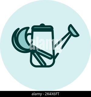 Gardening service, illustration, vector on a white background. Stock Vector