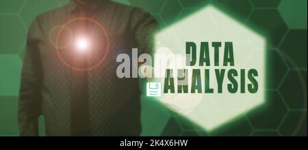 Text sign showing Data Analysis. Conceptual photo Business intelligence and analytics with a new startup project discussion Stock Photo