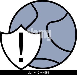 Security technology padlock shield internet vector illustration Stock ...