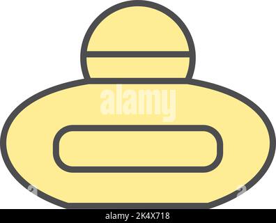 Small bottle of perfume, illustration, vector on a white background. Stock Vector